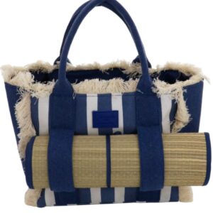 Borsa Stuoia Riga Blu